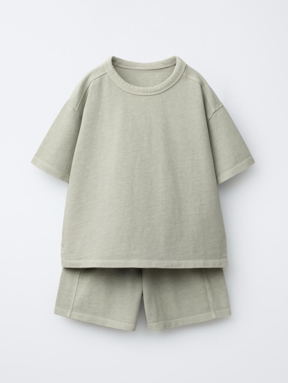 ZARA PLAIN JOGGING T-SHIRT AND SHORTS SET